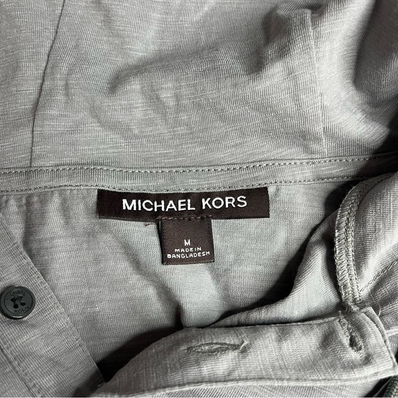 Michael Kors Slub‎ Henley Long Sleeve Hoodie M - Picture 5 of 9